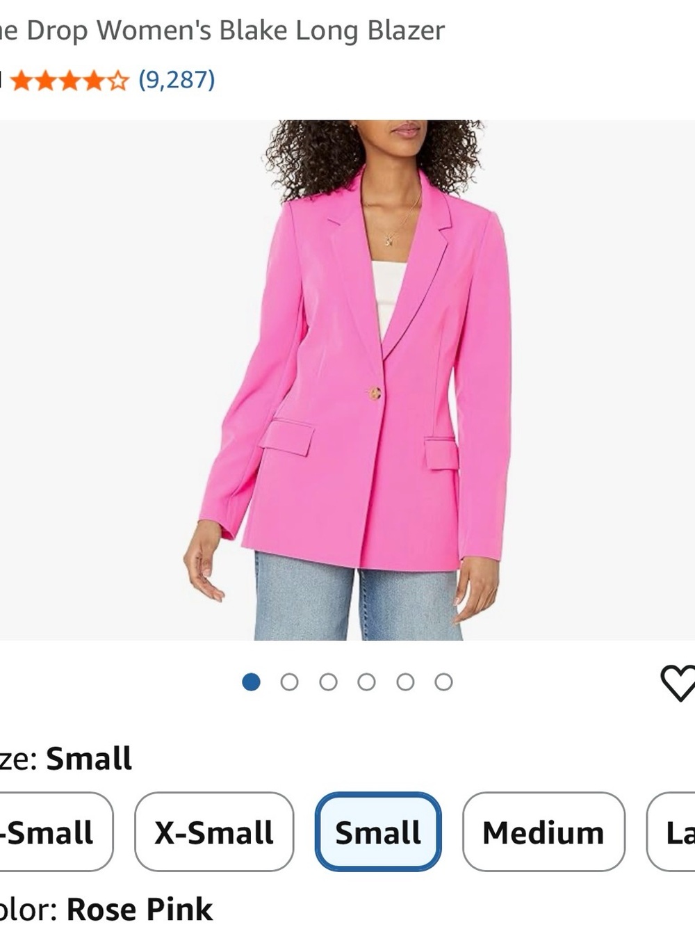 Women's Rose Pink Long Blazer -